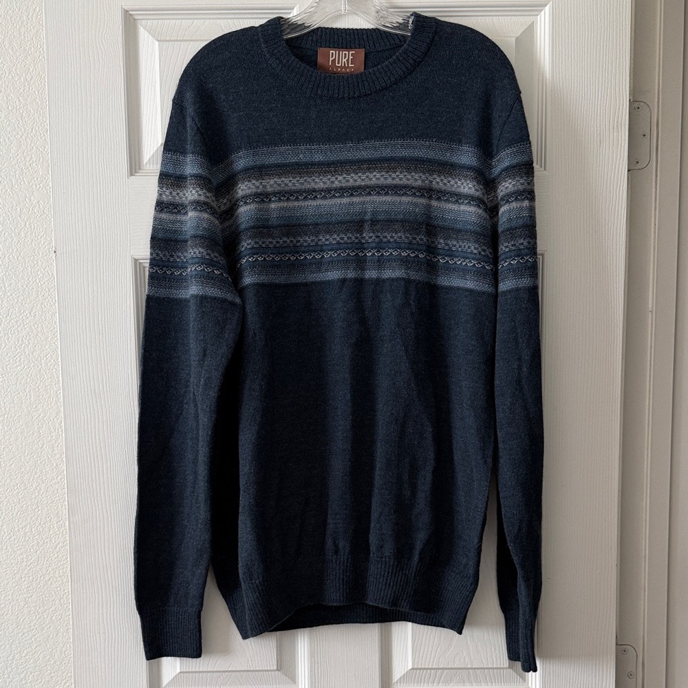 Pure Alpaca Blue Ivan Sweater Size XL
